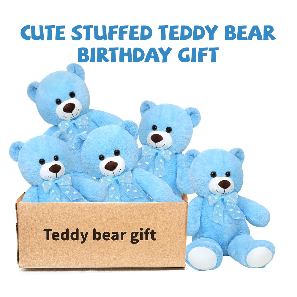 Mignons Ours en Peluche Bleus – Cadeau d'Anniversaire Parfait