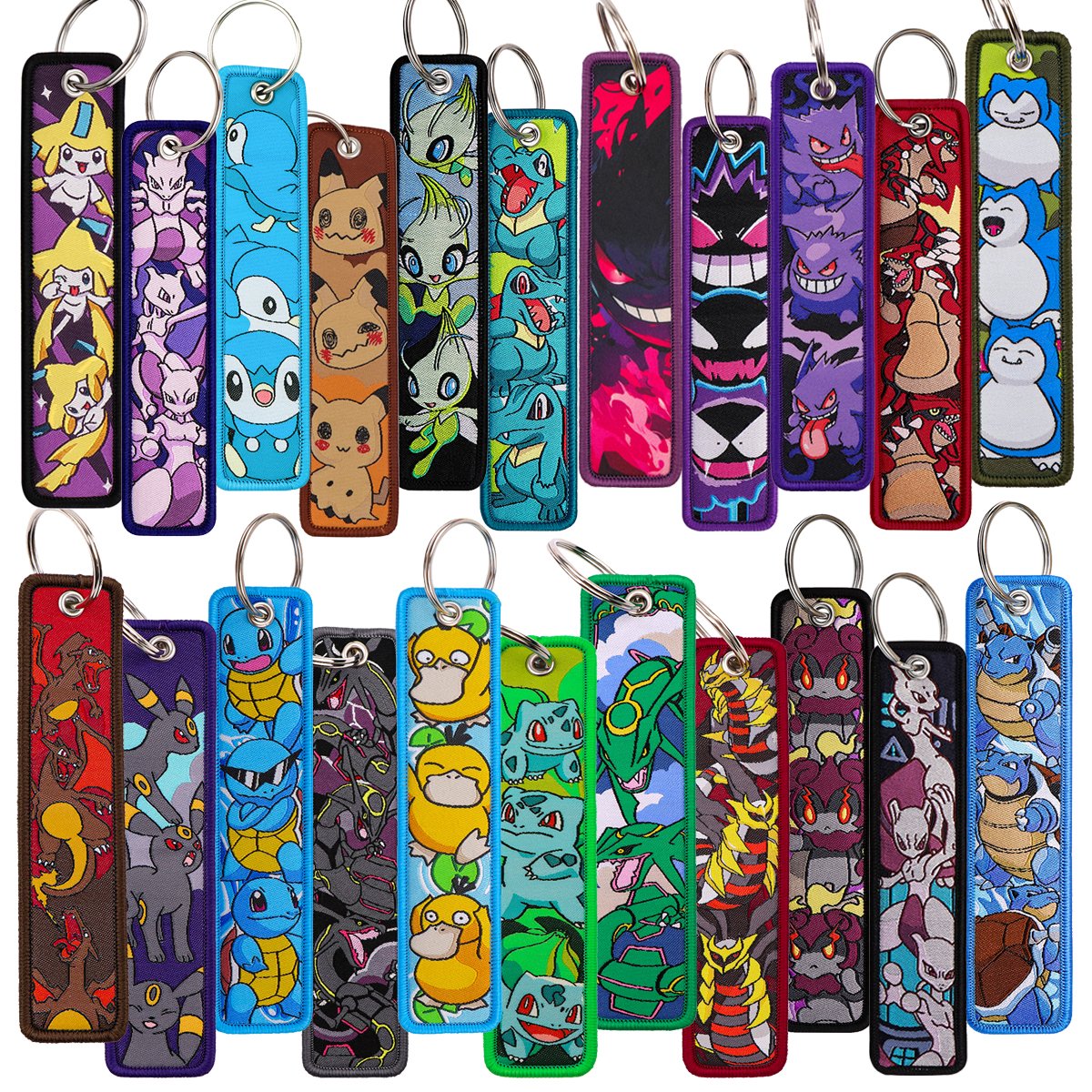 Porte-clés Pokémon brodés - Vos héros préférés à portée de main