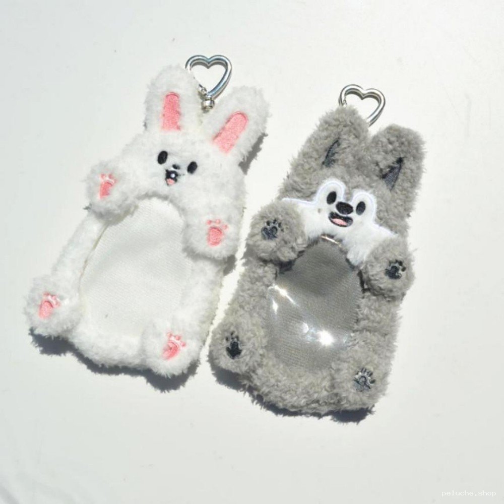 Porte-cartes peluche lapin et loup - Adorables compagnons