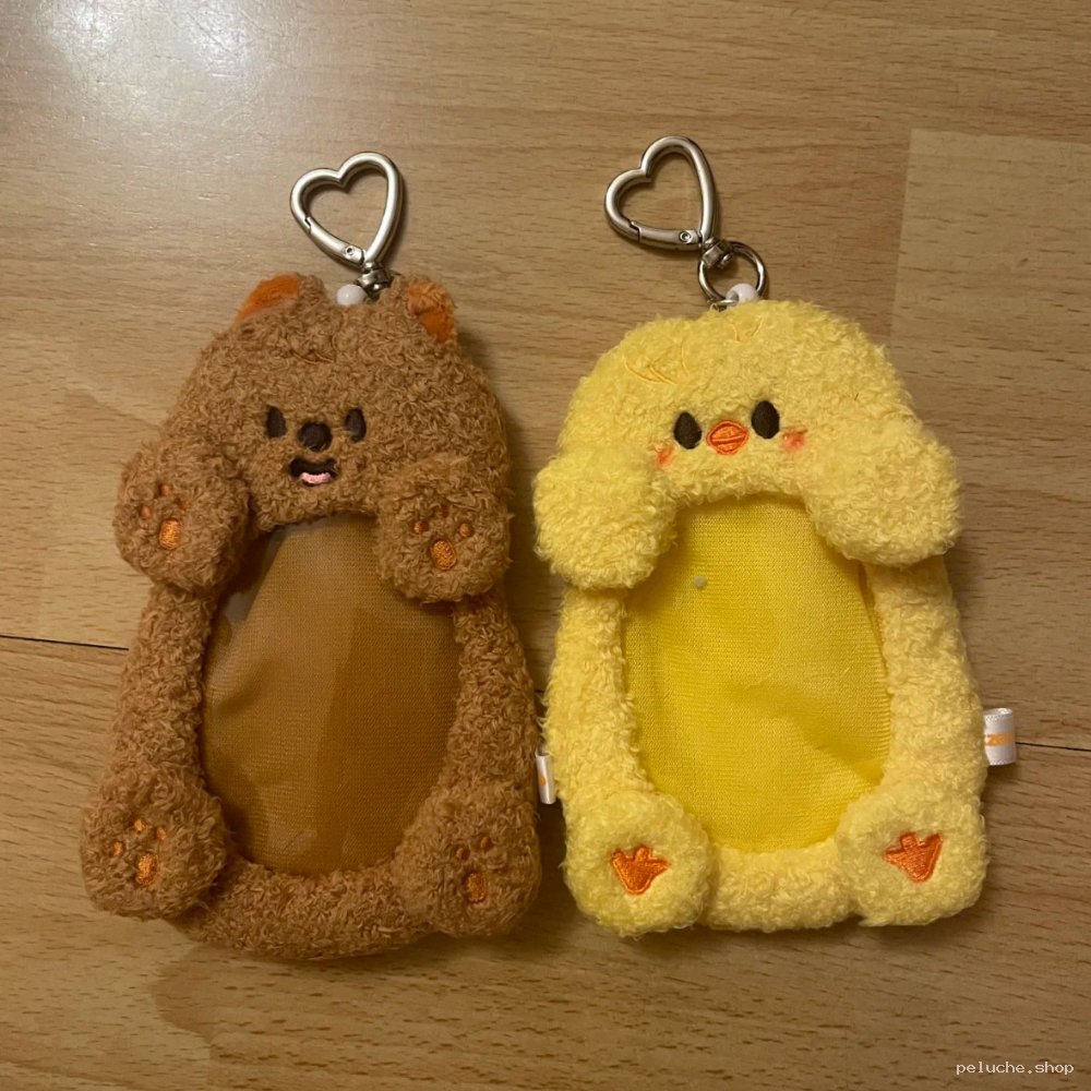 Porte-cartes Peluche Animaux Mignons - Ours & Canard Doux