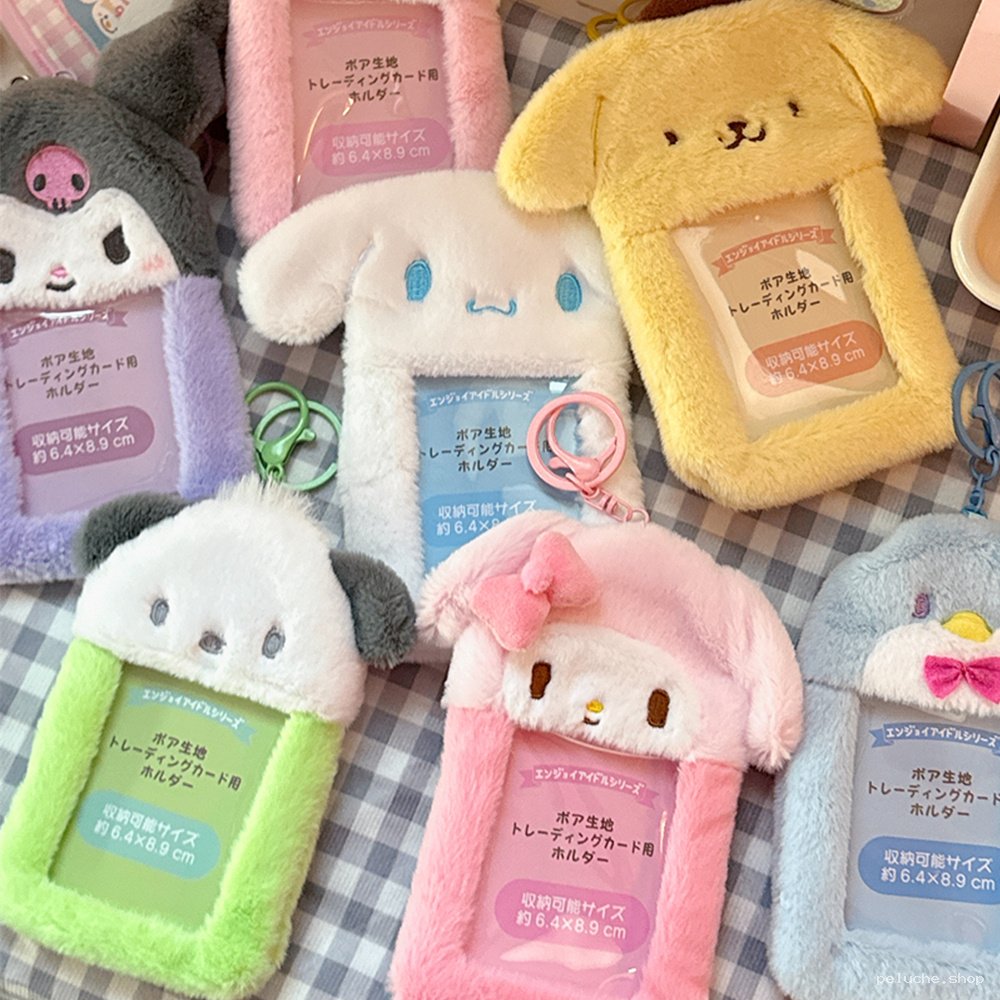 Porte-cartes Sanrio peluche mignon pour cartes de collection