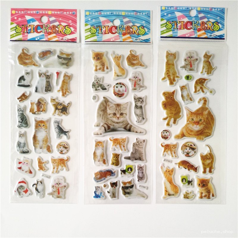 Adorables Stickers Chats Mignons pour Décoration et Loisirs Créatifs