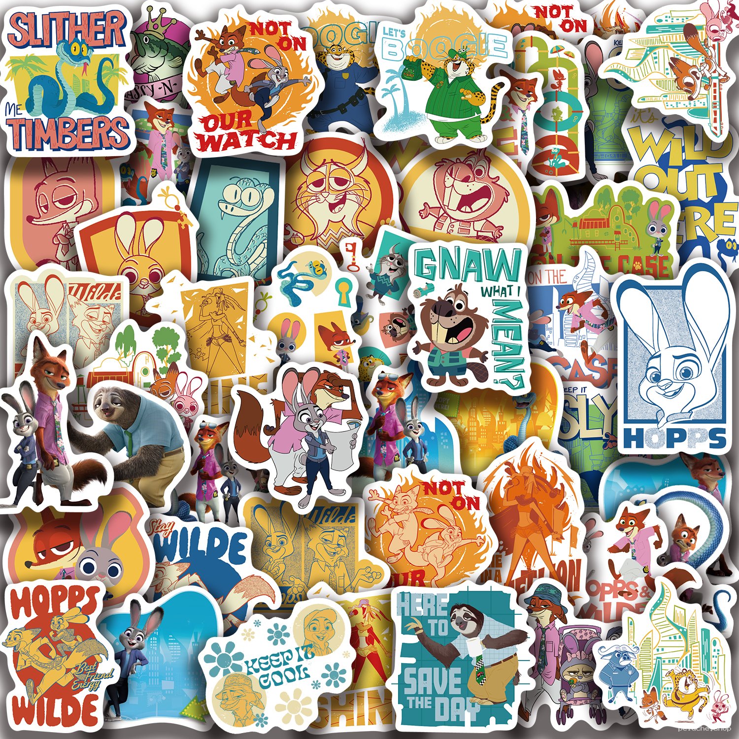 Stickers Zootopie Disney | Judy Hopps & Nick Wilde Collection