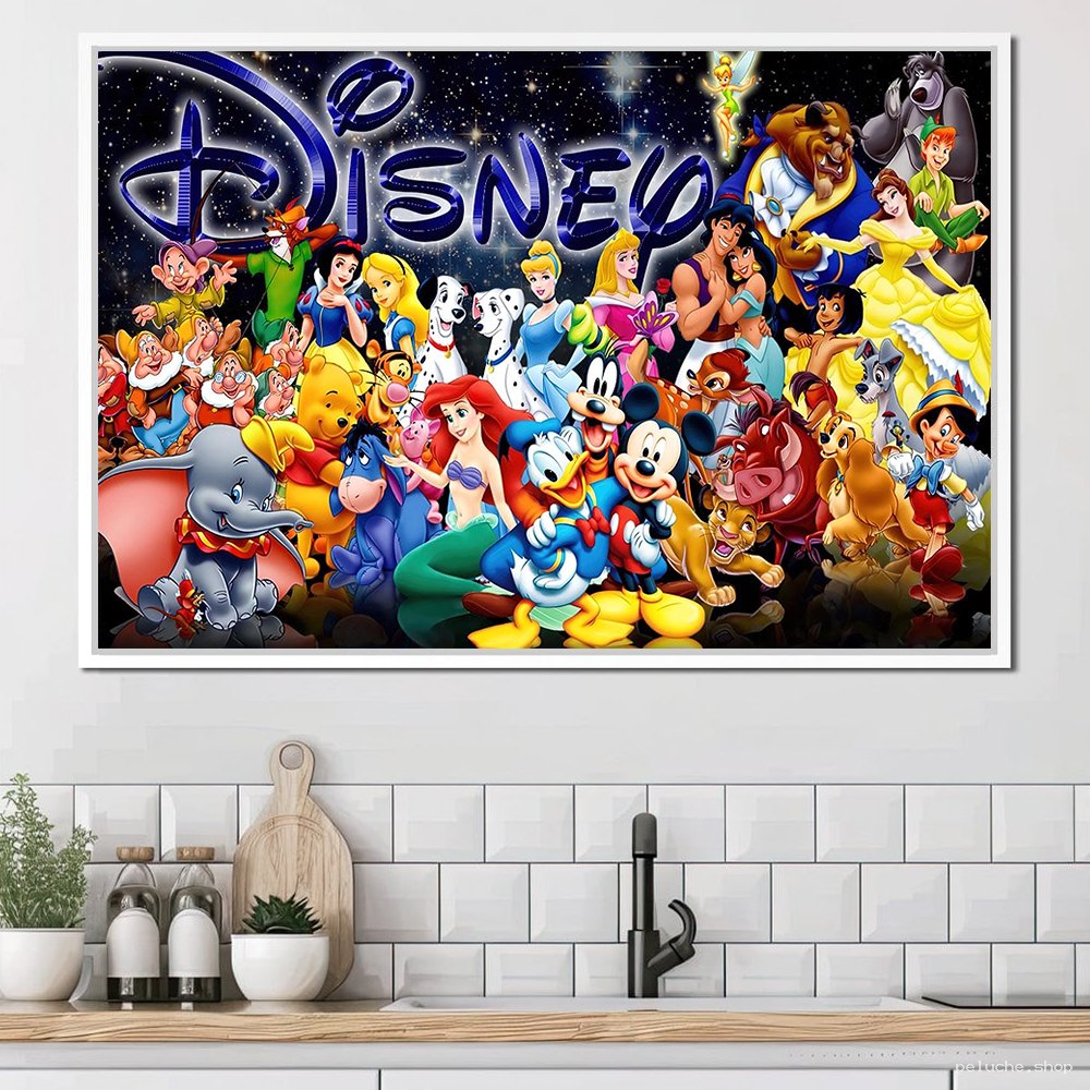 Affiche Disney Tous Héros | Décoration Murale Enfant & Adulte