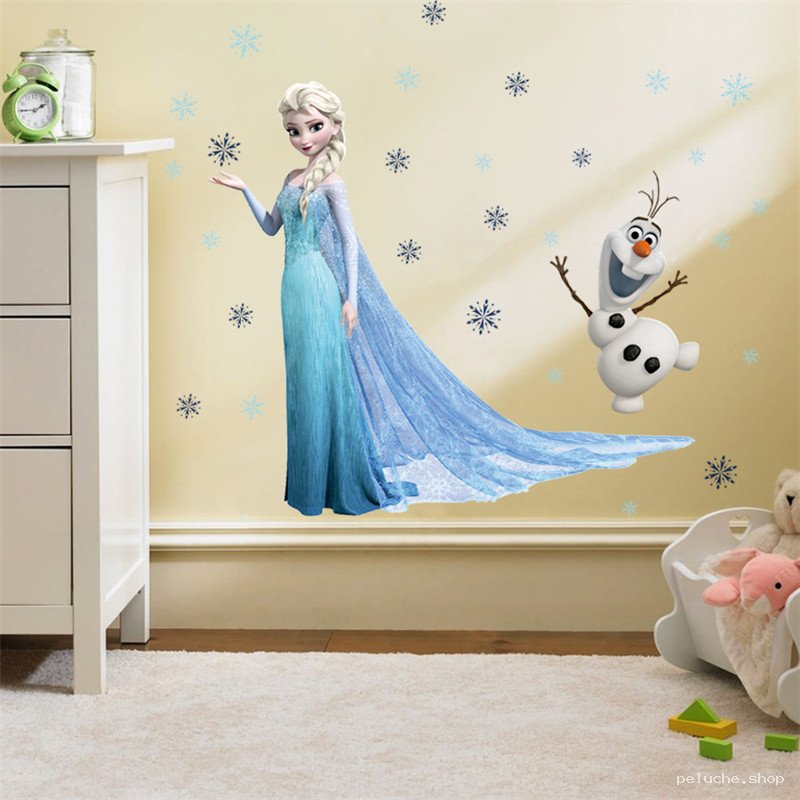 Stickers Muraux Elsa & Olaf La Reine des Neiges Déco Chambre