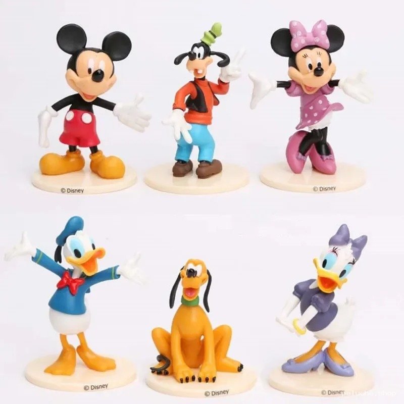 Set 6 Figurines Disney Classiques Mickey, Minnie & Amis