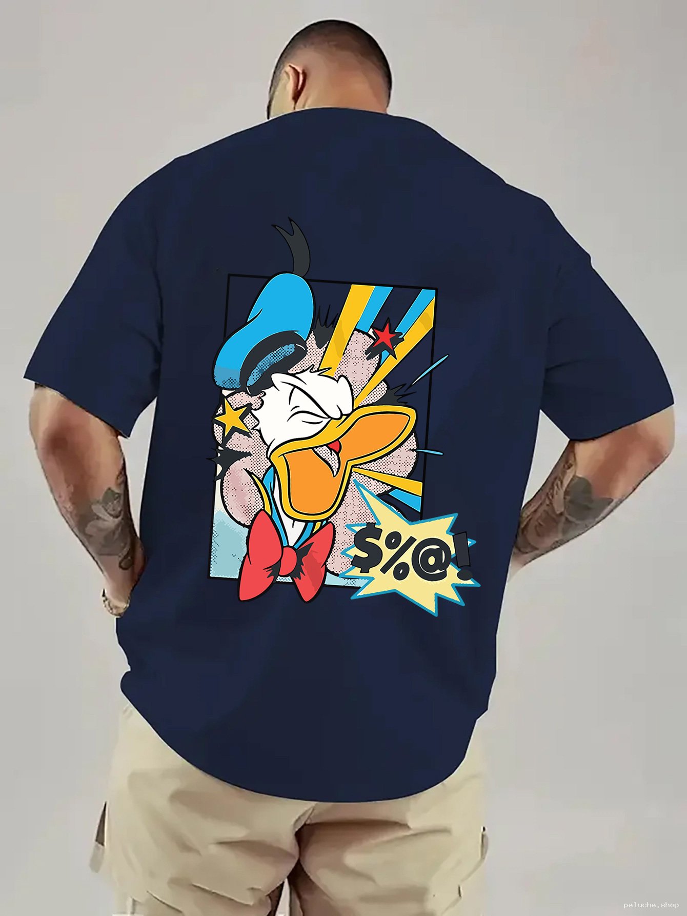 T-shirt Oversize Donald Duck Colère Pop Art - Homme