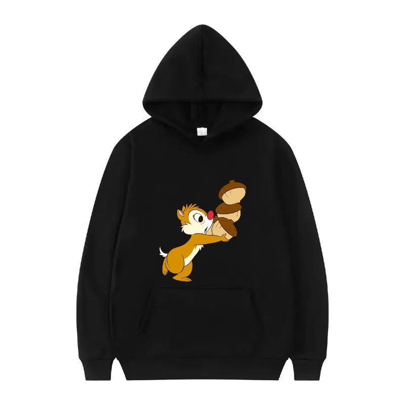 Sweat à Capuche Dale Glands Noir - Confort Disney Fun