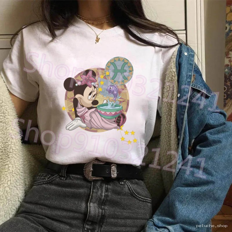 T-shirt Minnie Mouse Signe Astrologique Poissons Disney