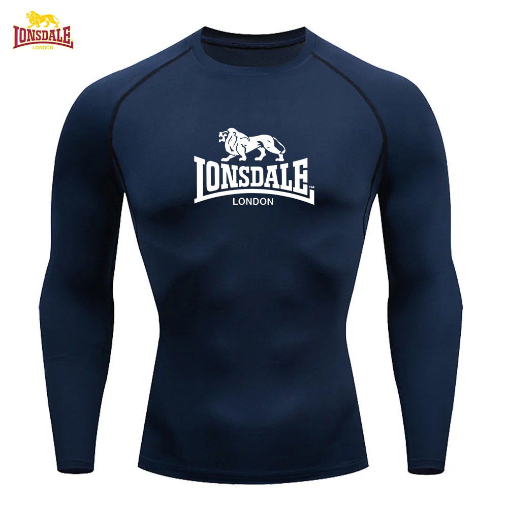T-shirt Compression Lonsdale Homme Bleu Marine Sport