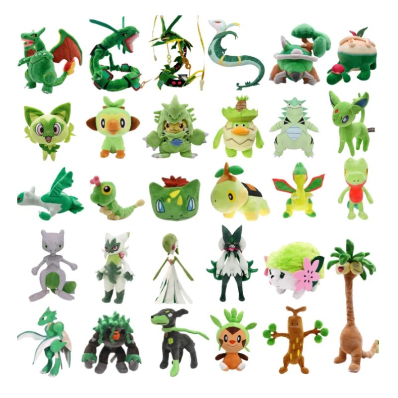 Peluche Pokémon Verte - Grande Collection Figurines Douces
