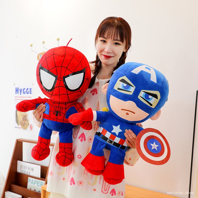 Peluche Spider-Man et Captain America | Héros Marvel