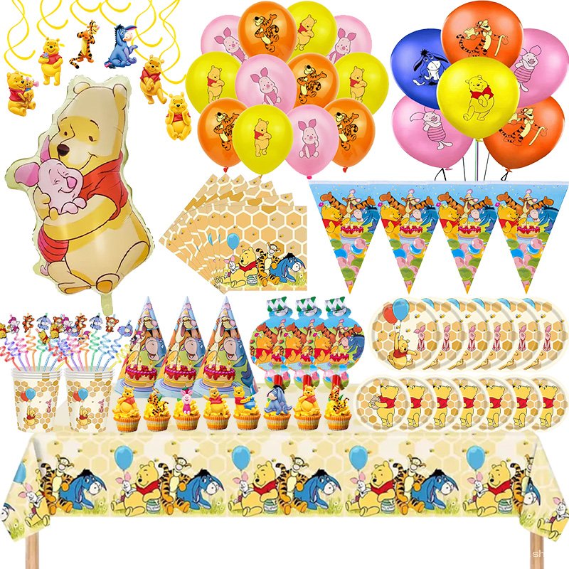 Kit Fête Anniversaire Winnie l'Ourson | Décorations Complètes