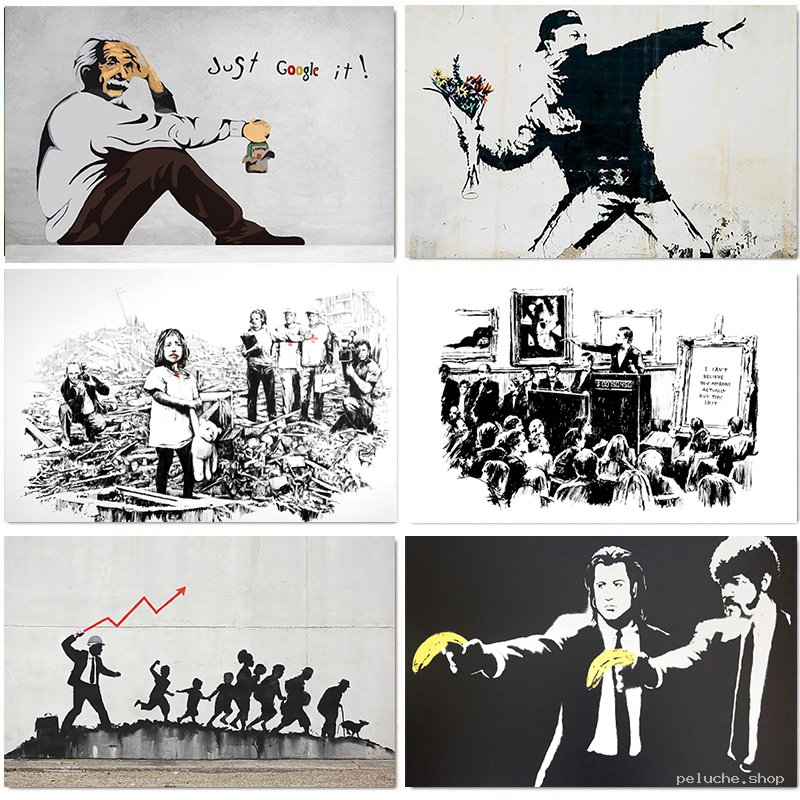 Tableaux Banksy : Art Urbain Provocateur et Iconique