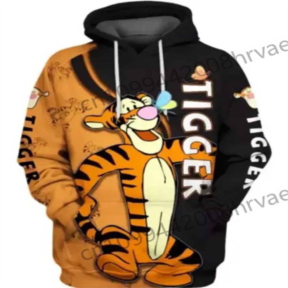 Sweat à capuche Tigrou Disney - Design Bicolore Unique
