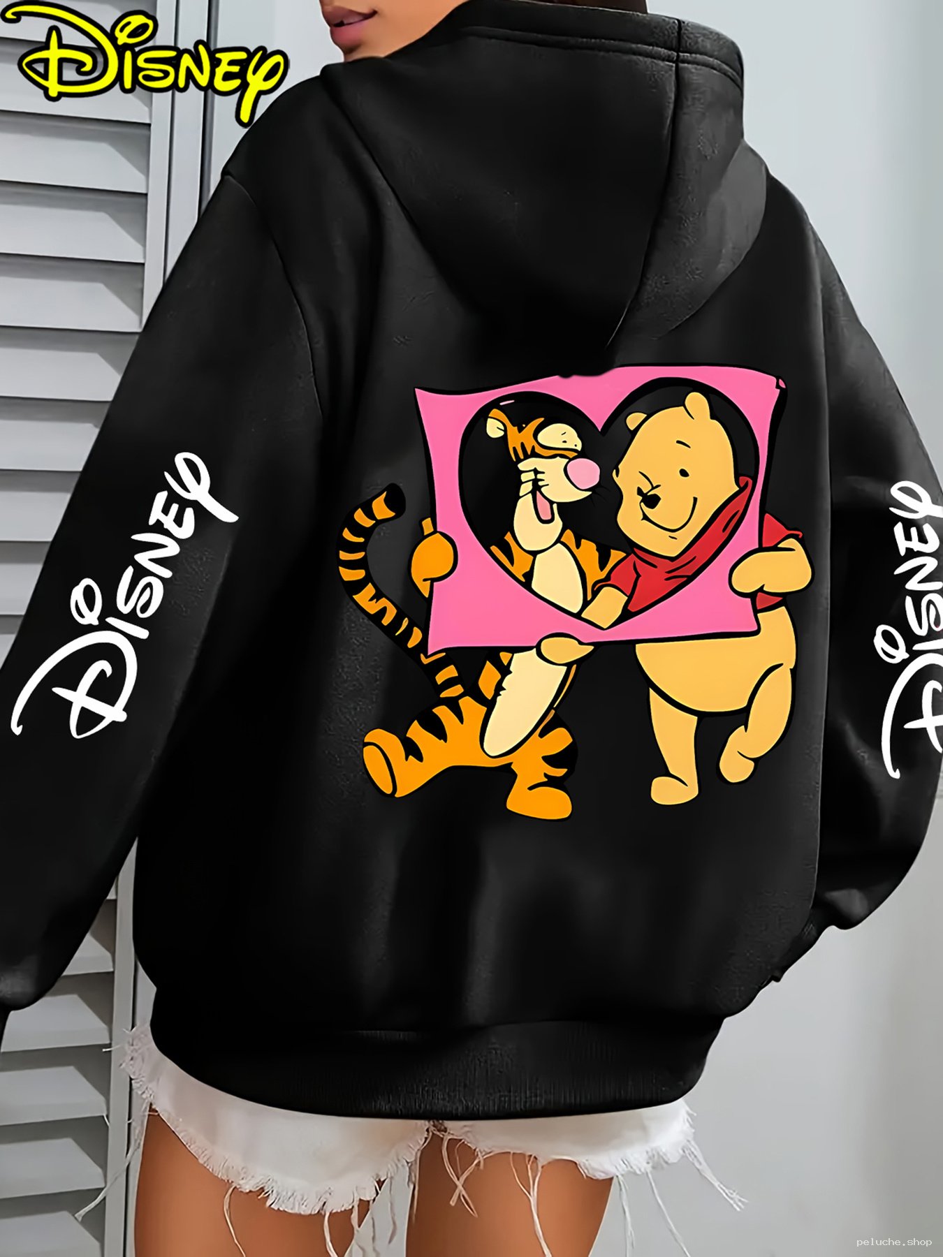 Sweat à capuche Disney Winnie & Tigrou - Câlin Amical