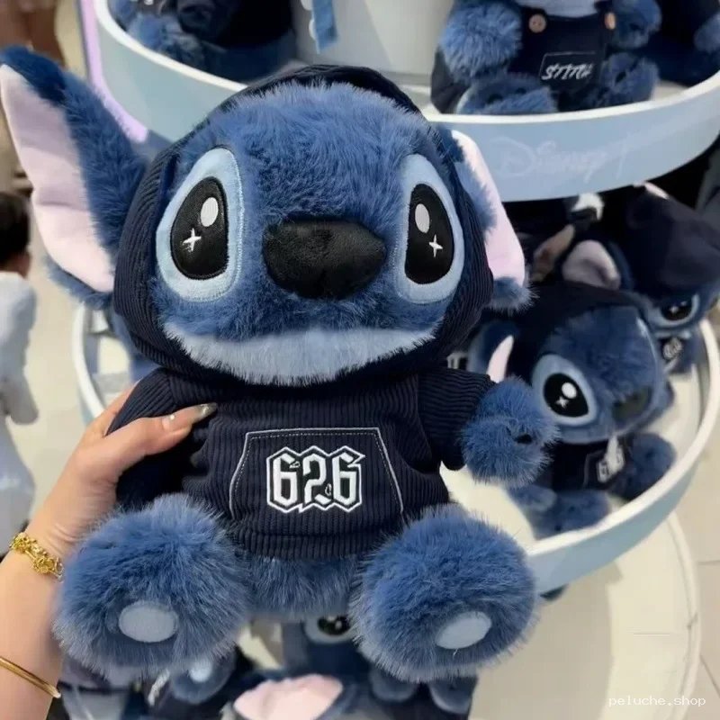 Peluche Stitch Bleue Câline avec Hoodie 626 - Disney Officiel
