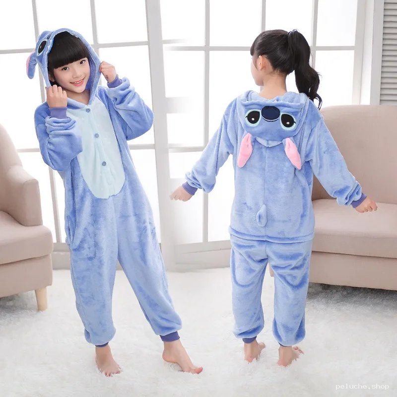 Kigurumi Pyjama Stitch Enfant Doux et Confortable
