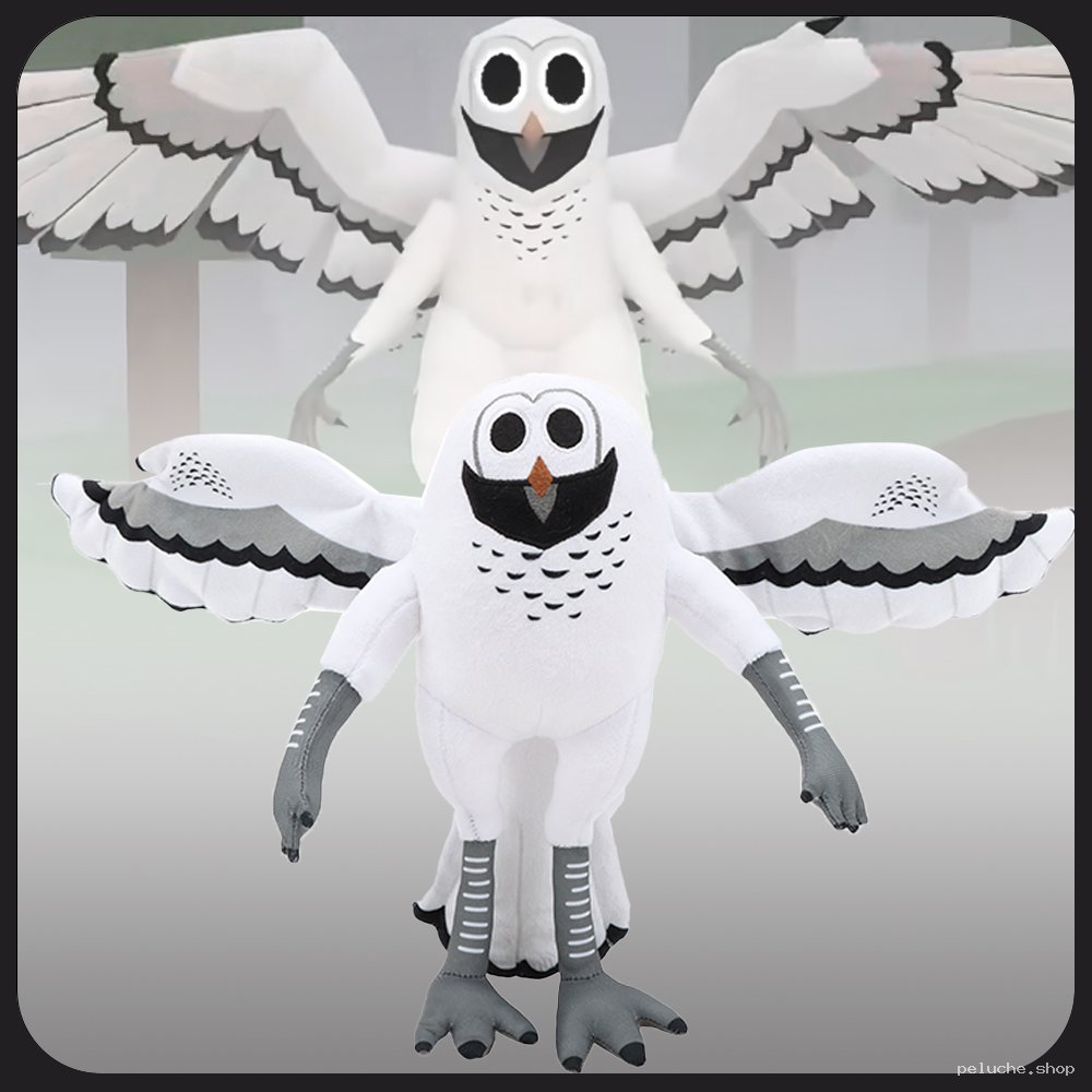Peluche Hibou Blanc - Doudou Doux et Réaliste pour Enfant