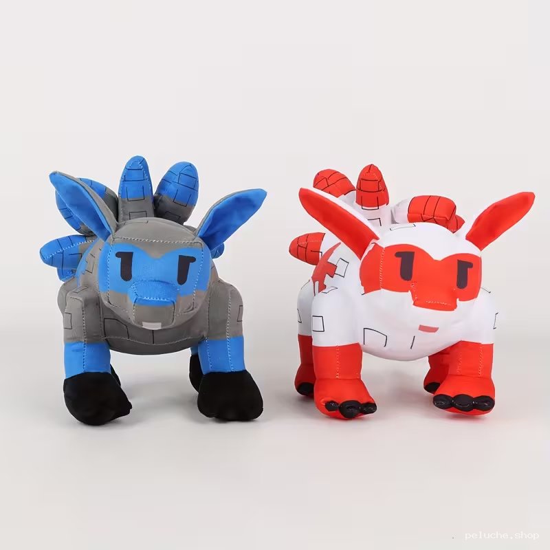 Peluche Blocky Créature - Design Unique et Coloré