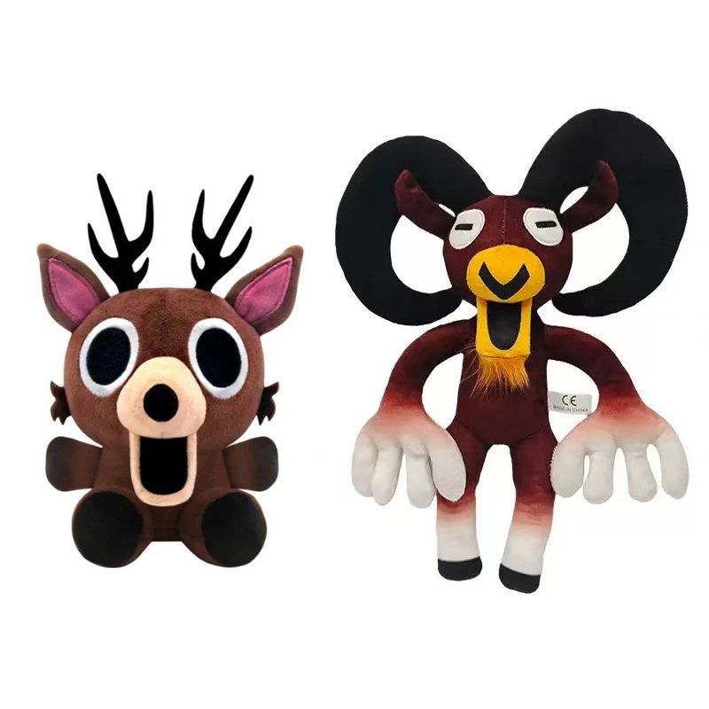 Peluche Cerf & Bélier Style Cartoon Horreur - Jouets Doux