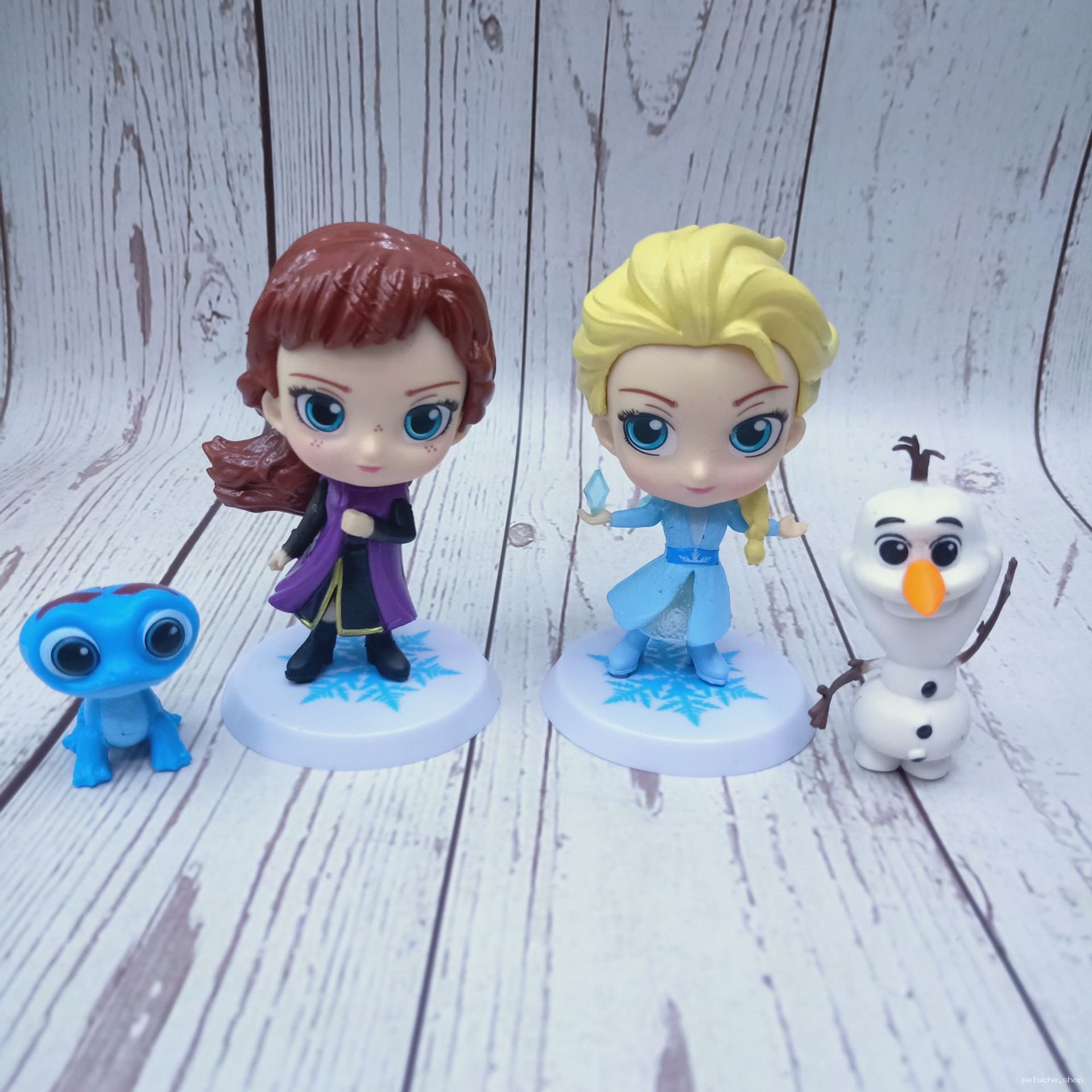 Set de Figurines Chibi La Reine des Neiges : Elsa, Anna, Olaf
