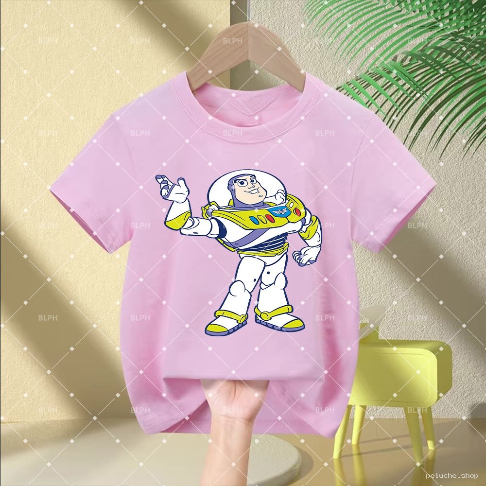 T-shirt Enfant Buzz l'Éclair Rose – Collection Toy Story