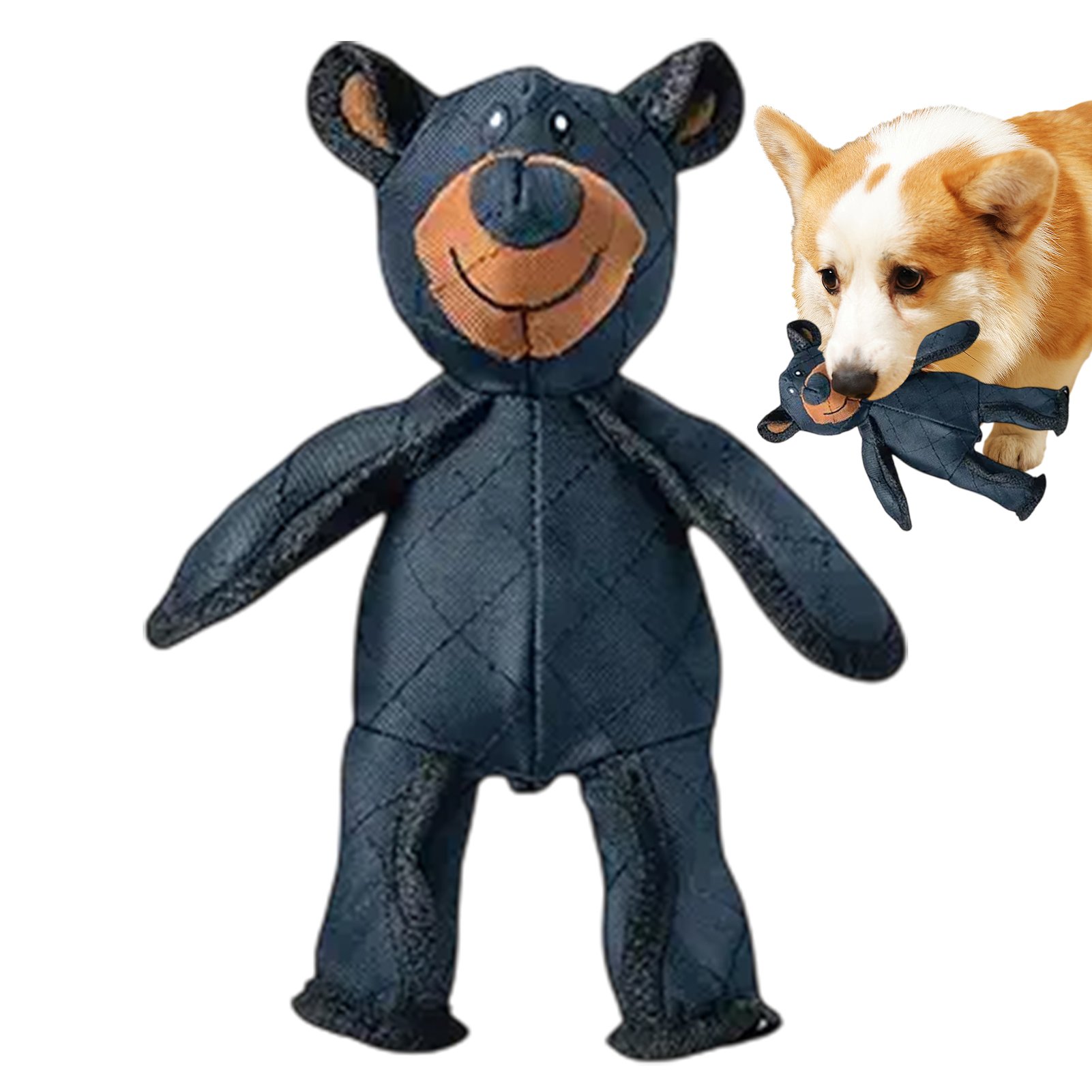 Jouet en peluche ours noir résistant pour chiens - Fun & Durable