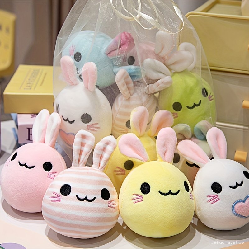 Mignonnes Peluches Lapins Rondes Pastel - Douceur et Charme