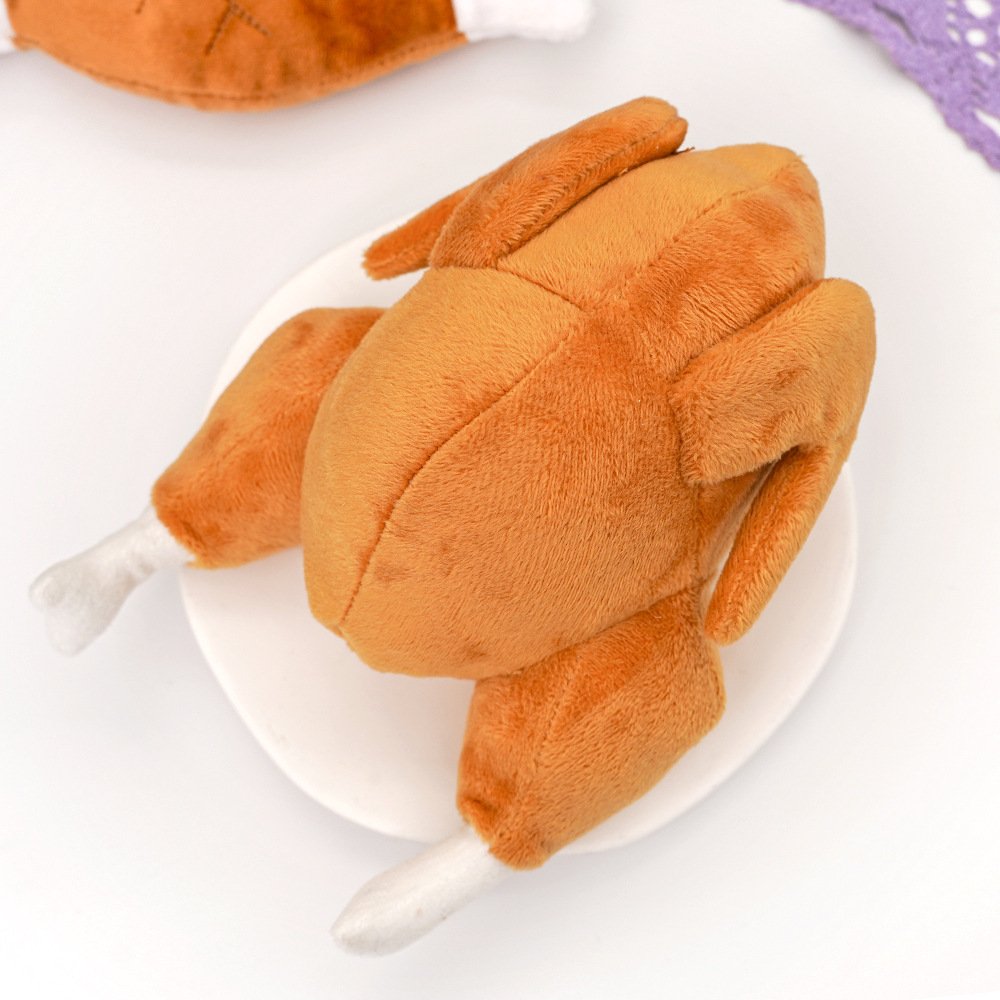 Jouet Dinde Rôtie en Peluche pour Chien - Amusant & Doux