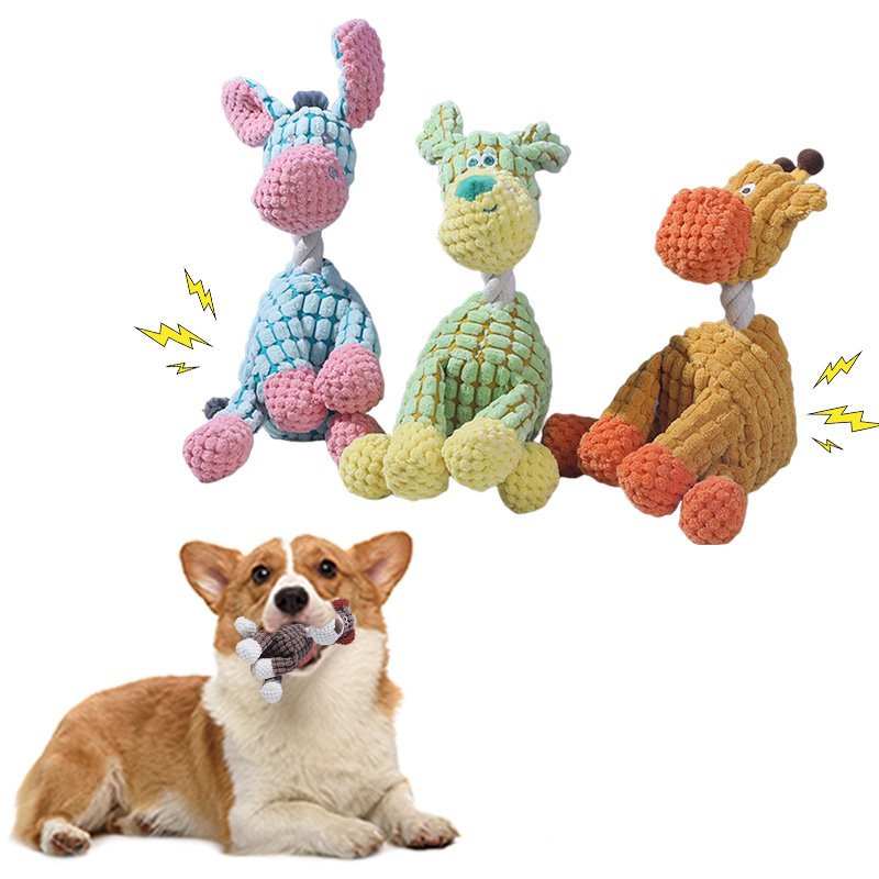 Jouets Corde Peluche Siffleur pour Chien Animaux Mignons