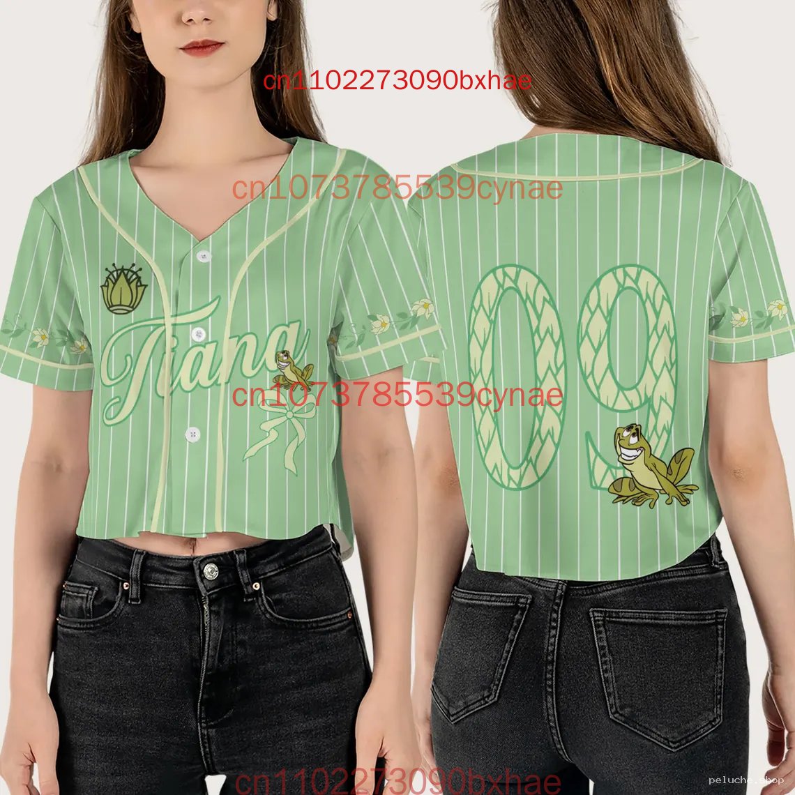 Crop Top Tiana Princesse et la Grenouille - Maillot Baseball