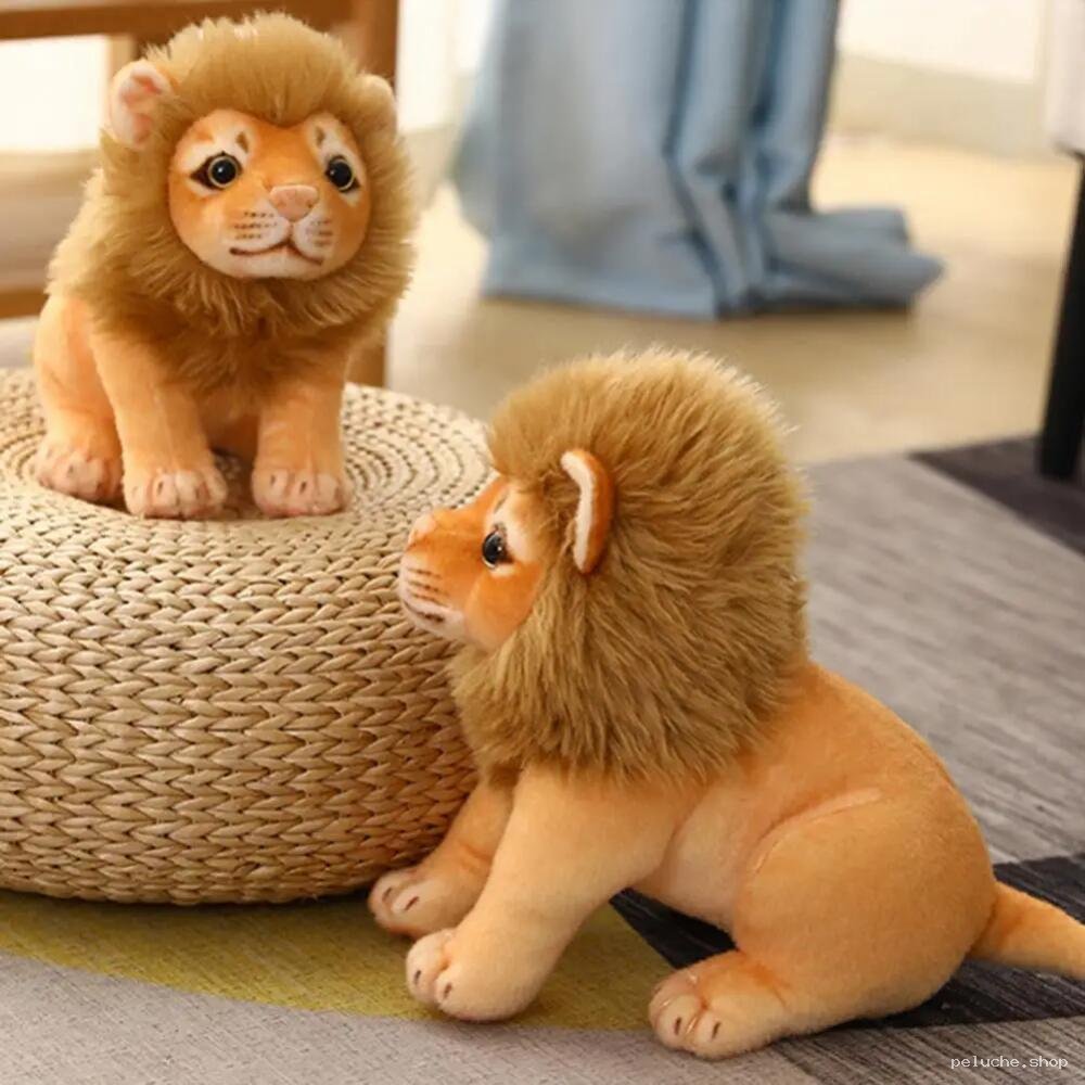 Peluche Lion Douce et Réaliste - Jouet Enfant Confortable