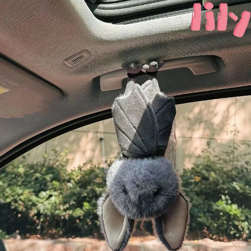 Peluche Chauve-souris Grise | Décoration Voiture Originale