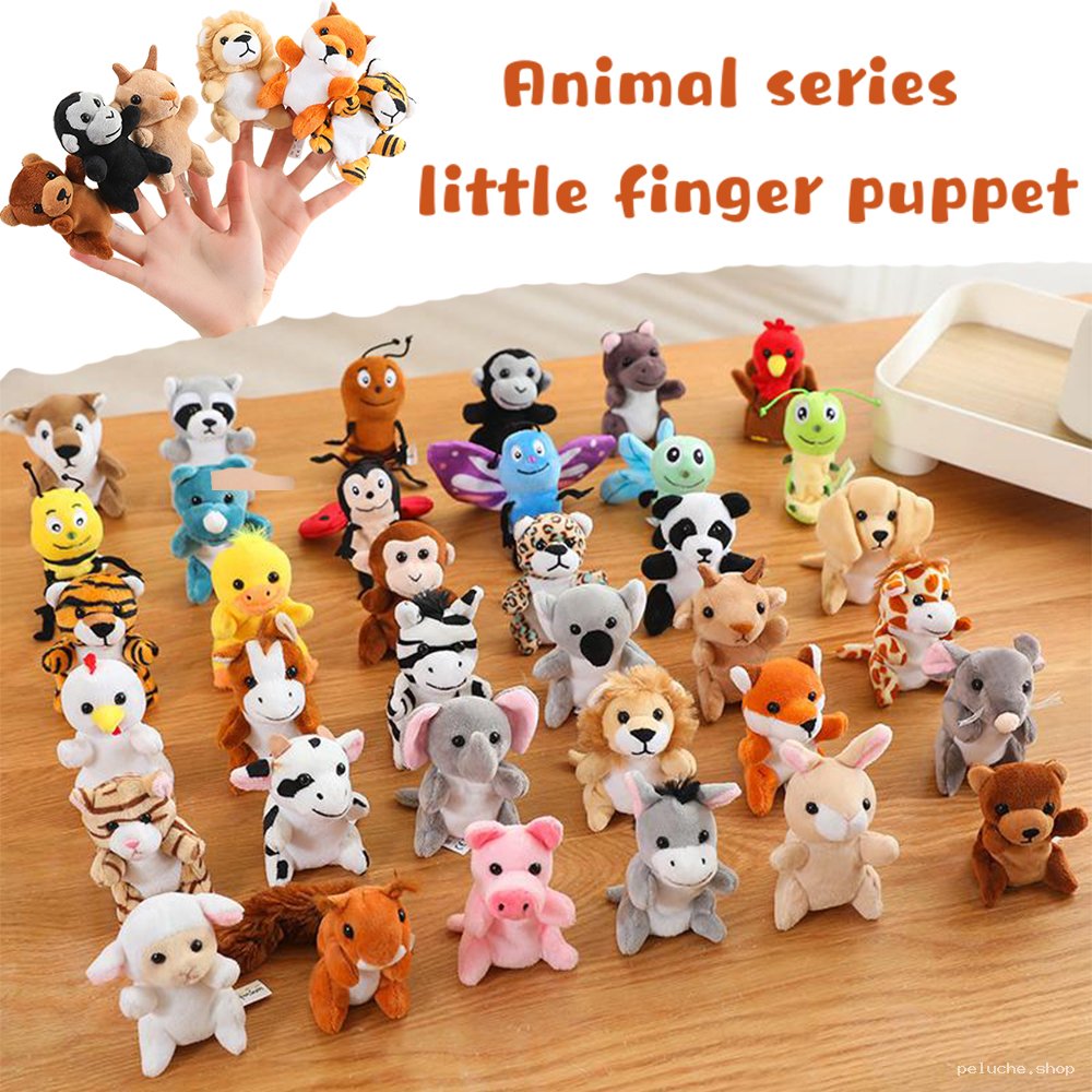 Marionnettes à Doigts Animaux en Peluche | Jouets Éducatifs Enfants