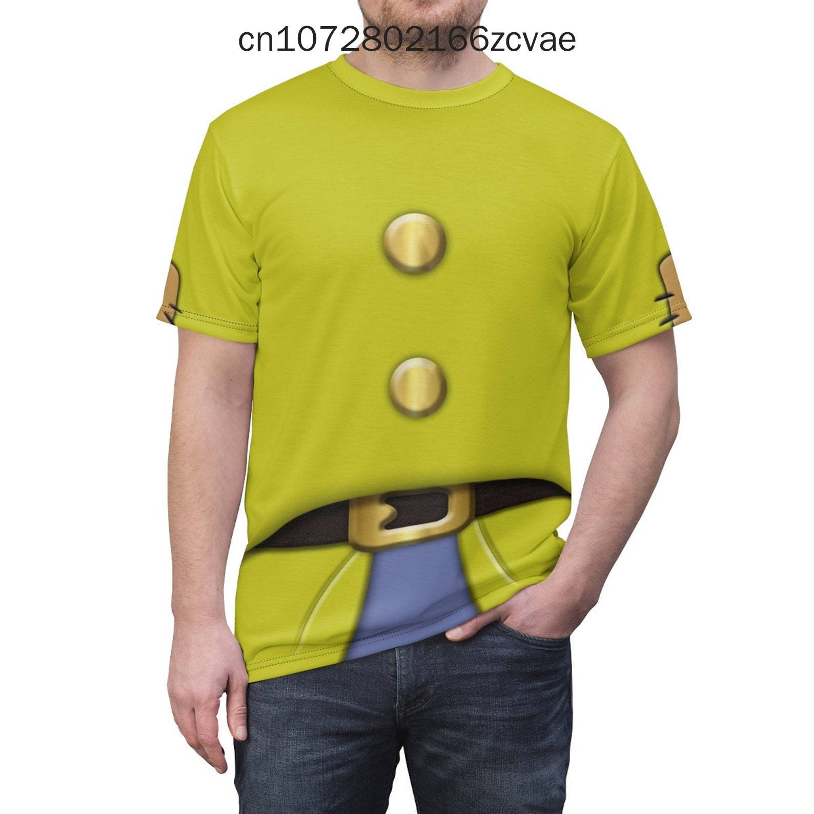 T-shirt Déguisement Nain Jaune - Costume Carnaval Adulte