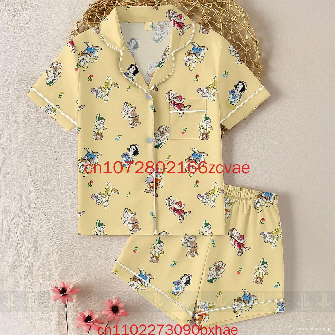 Pyjama Blanche-Neige & Sept Nains jaune - Nuits douces