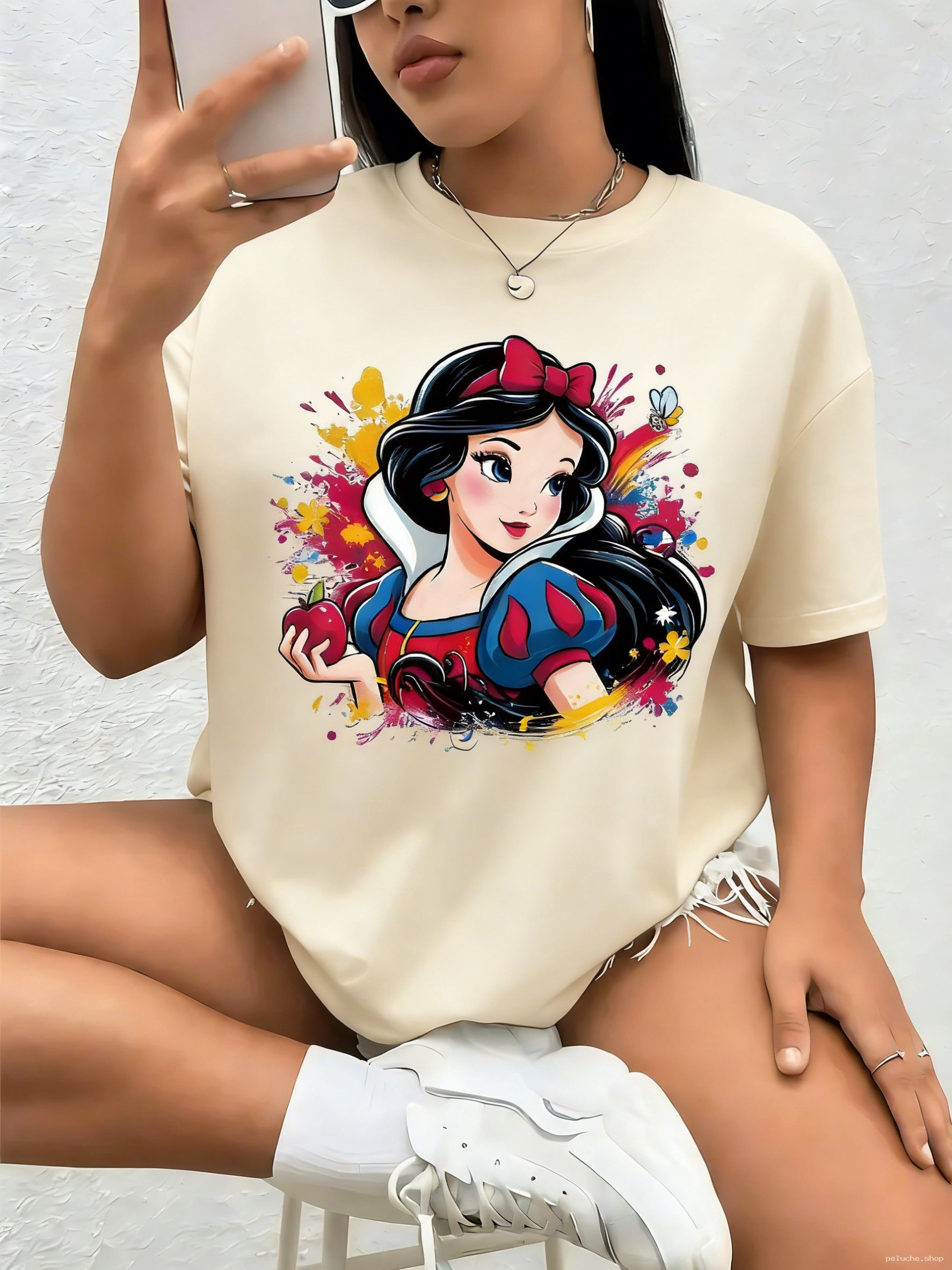 T-shirt Blanche-Neige Coloré Disney - Mode Femme & Enfant