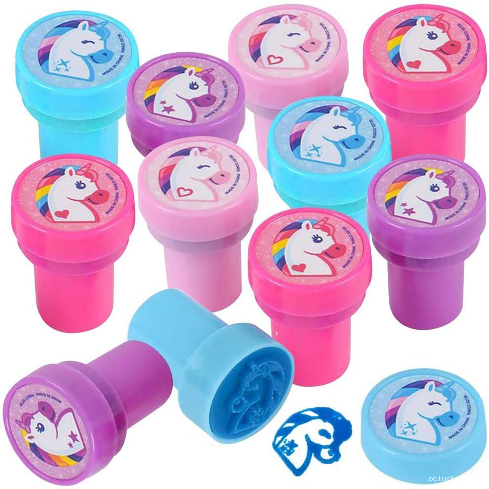 Tampons Licorne Auto-Encrants pour Enfants – Multicolores
