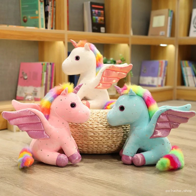 Peluche Licorne Arc-en-ciel Brillante - Douce et Magique
