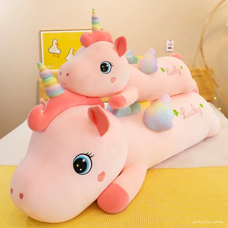 Peluche Licorne Rose Douce Arc-en-ciel - Cadeau Enfant