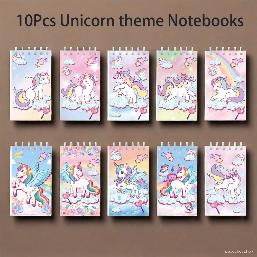 Lot de 10 Carnets Licorne Magiques | Cahiers Thème Fantaisie