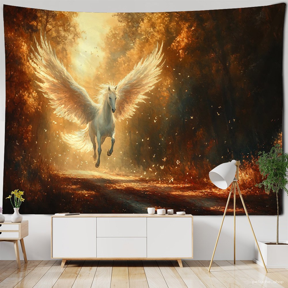 Décoration Murale Pégase Envol Lumineux - Forêt Dorée Fantaisie