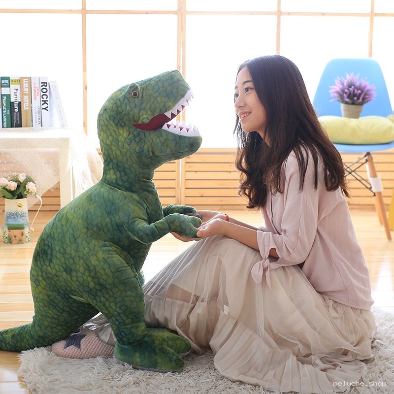 Peluche T-Rex Géante Verte – Dino Doux & Câlin pour Enfants