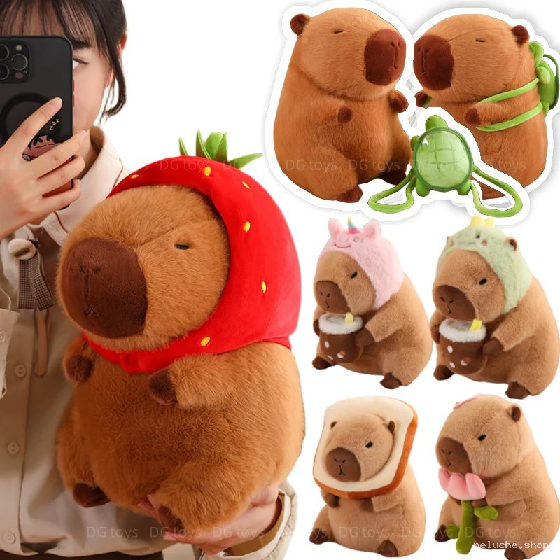 Peluche Capybara Mignonne - Divers Costumes Originaux
