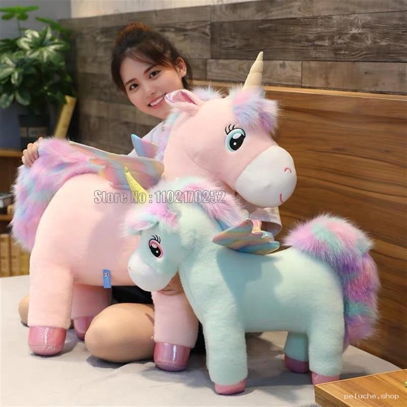 Peluches Licornes Douces avec Ailes Multicolores - Cadeau Idéal