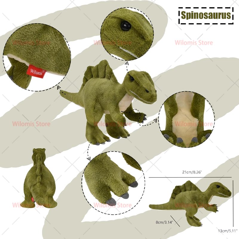 Peluche Spinosaurus Douce pour Enfants | Jouet Dinosaure Vert