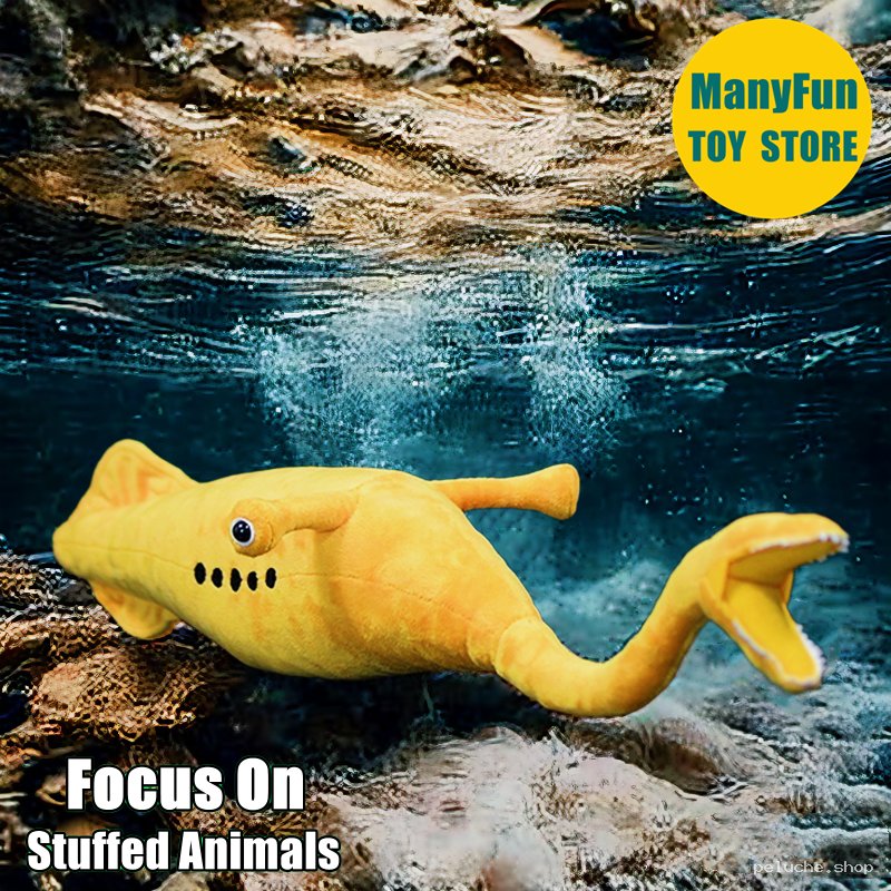 Peluche Créature Marine Jaune Unique - Douce et Ludique