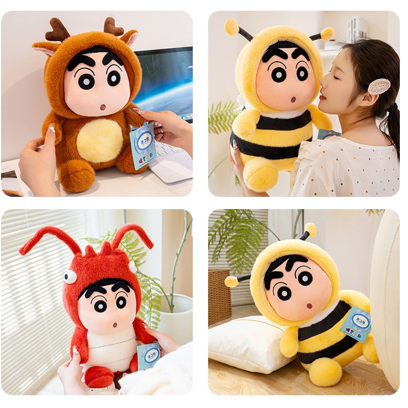 Peluches Shin-chan Fantaisie : Cerf, Abeille, Homard