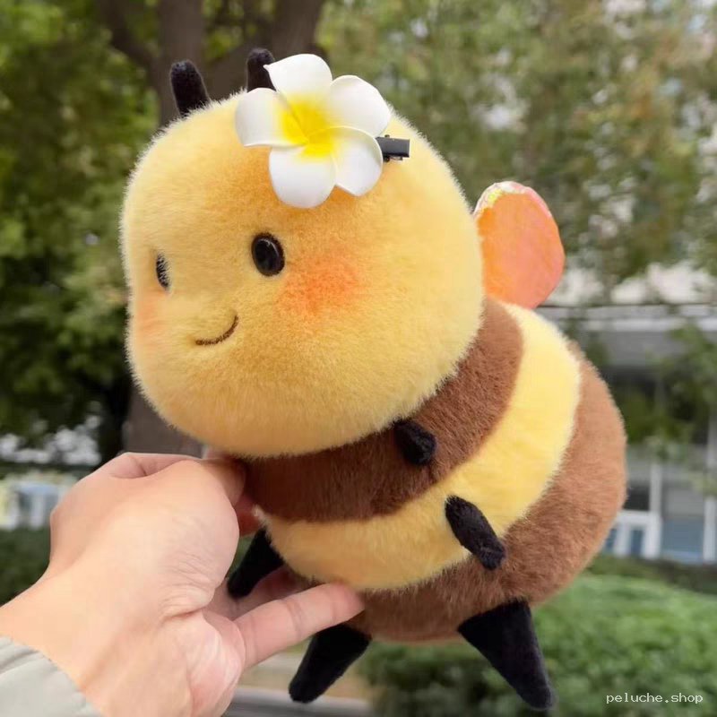 Peluche Abeille Mignonne avec Fleur – Douce & Charmante